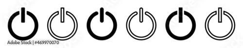 On-off icon icon set. turn off  buttons, power off. Vector illustration.