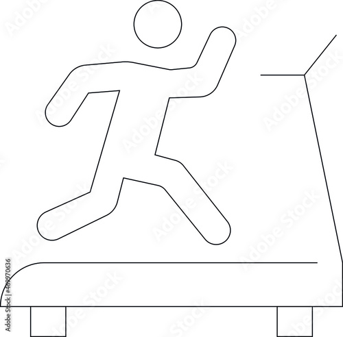 exercise icons treadmill and workout