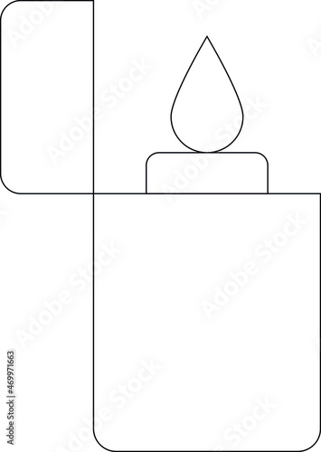 drug icons lighter and flame