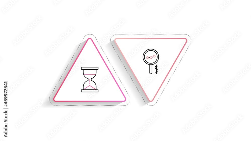 Video minimal line infographics with triangles and icons. Business animation 2 steps by step, options, labels. Timeline with two ways for chart, diagram, flowchart Video minimal line infographics with triangles and icons. Business animation 2 steps by step, options, labels. Timeline with two ways for chart, diagram, flowchart
