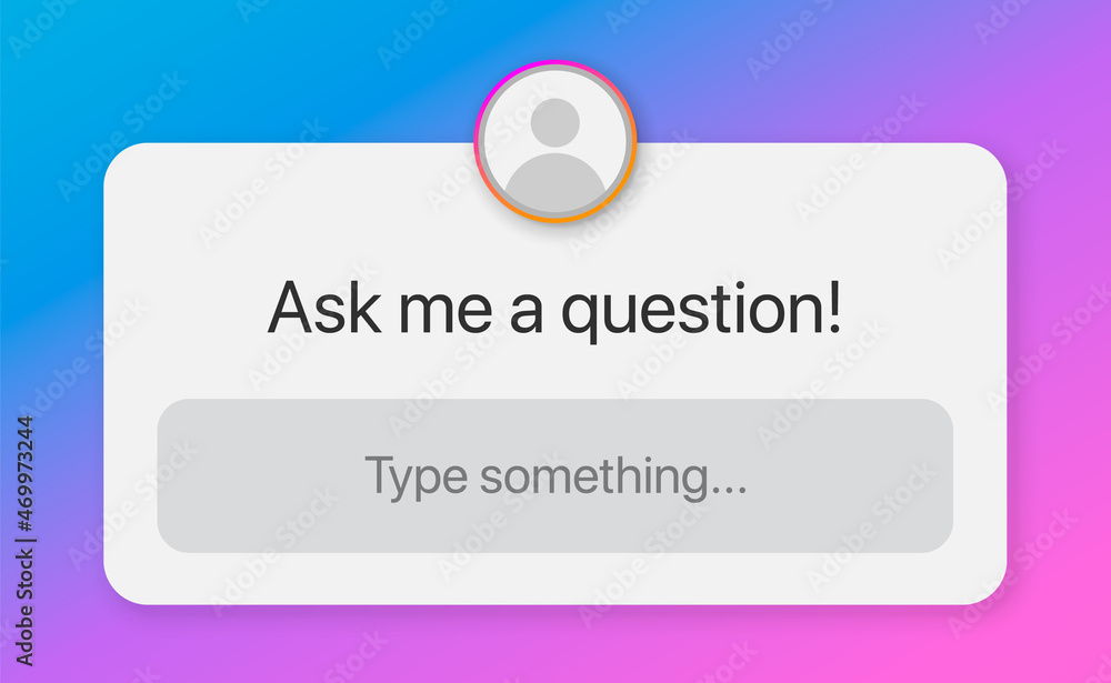 Instagram Ask me Question Sticker, Social Media Question, User ...