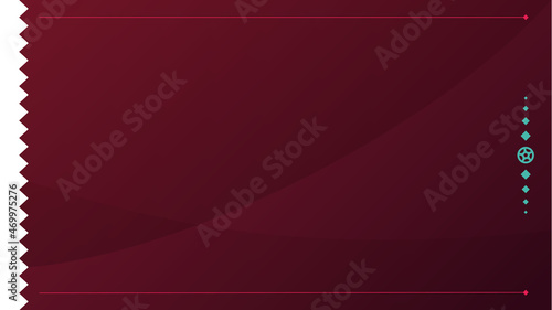 Football 2022 tournament background. Vector illustration Football Pattern for banner, card, website. burgundy color national flag qatar