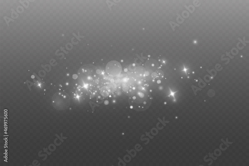 Snow and wind on a transparent background. Winter and snow.Vector