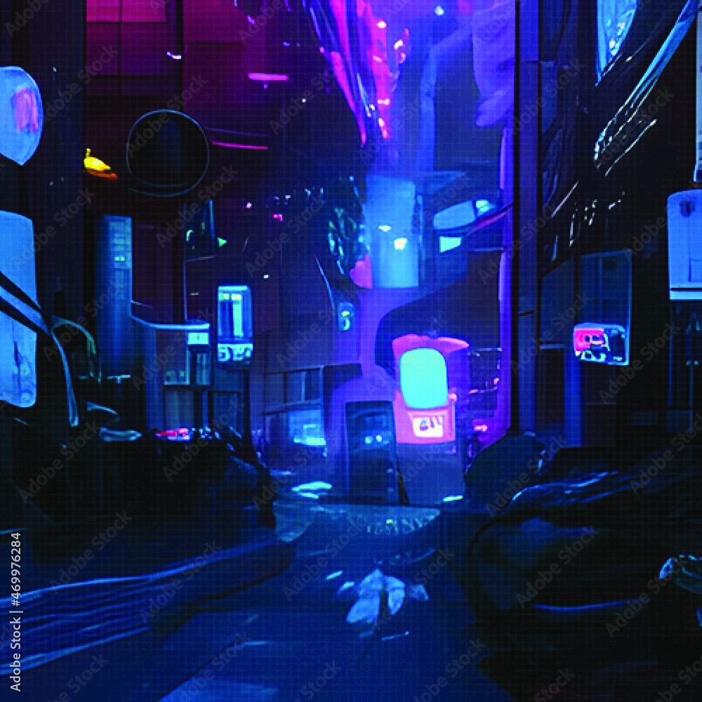 Cyberpunk Street Background