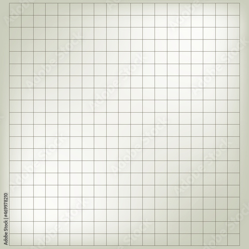 Papier millimétré vierge. Ancienne feuille de grille en or jaune. 