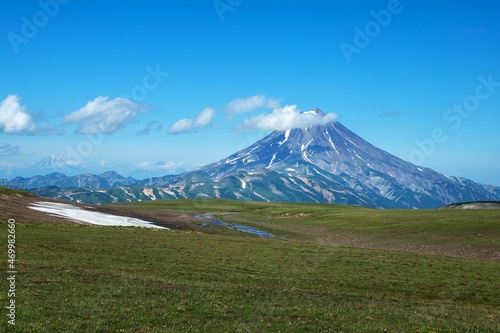 Vilyuchinsky stratovolcano (Vilyuchik) in the southern part of the Kamchatka Peninsula, Russia