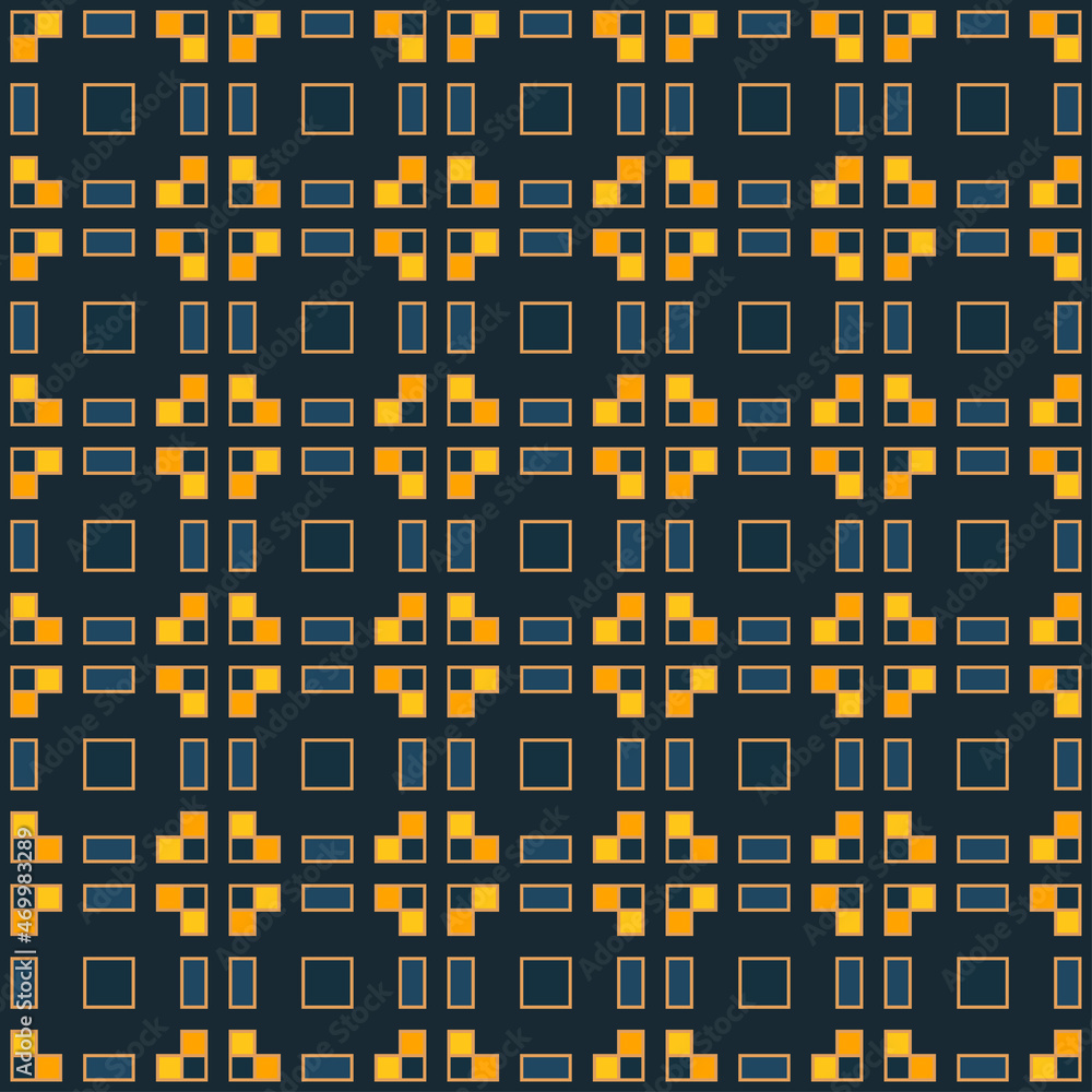 Abstract geometric pattern of squares. Seamless mosaic and tile. Vector illustration Abstract geometric pattern of squares. Seamless mosaic and tile. Vector illustration