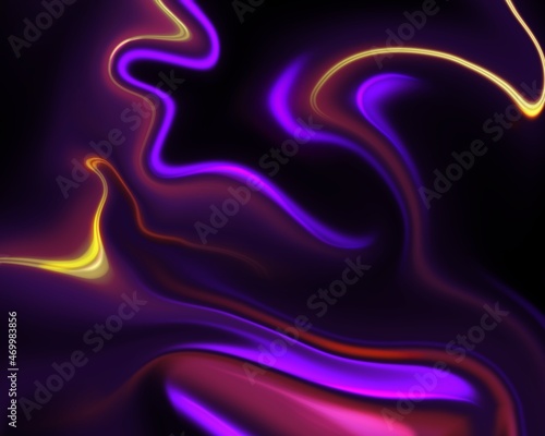 Abstract purple yellow neon shining background  © Evgeniya