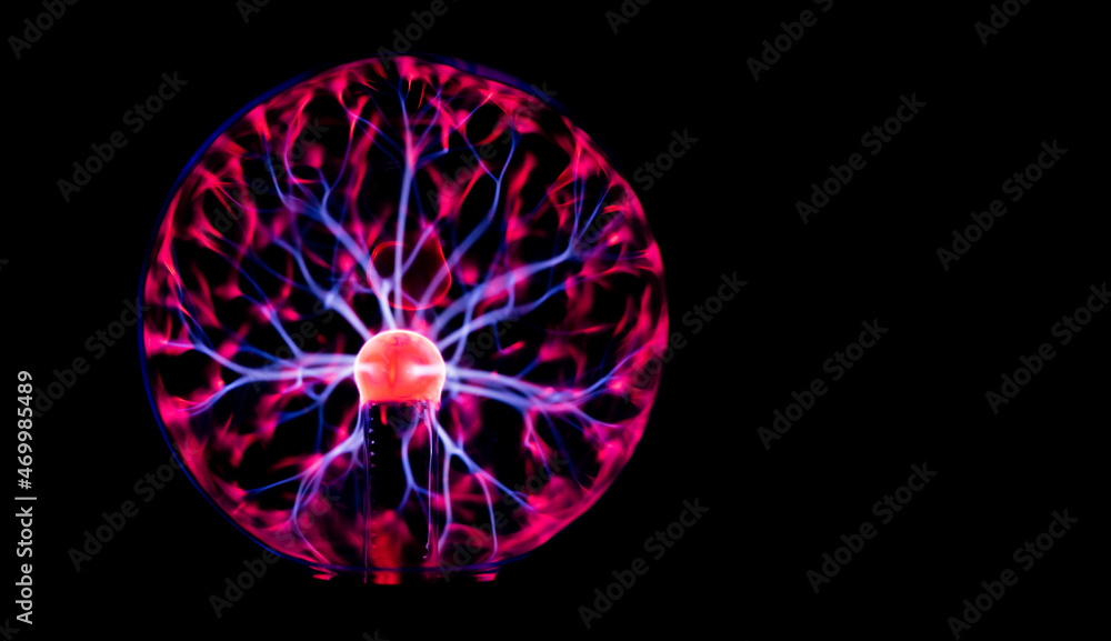 Plasma ball glowing in the dark Plasma ball glowing in the dark