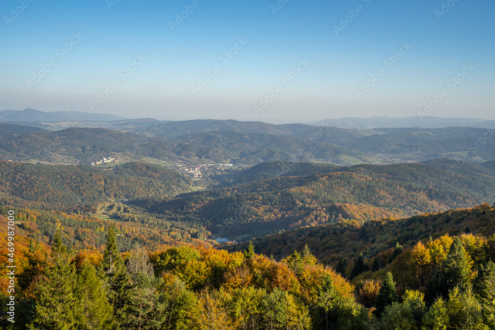 Fototapeta premium Beskid Sądecki, Krynica Zdrój. Jaworzyna Krynicka