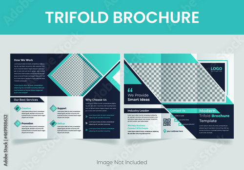 Brochure creative design. Multipurpose template with cover, back, and inside pages. Trendy minimalist flat geometric design. Vertical a4 format.