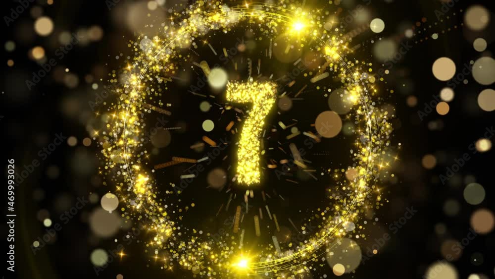 bokeh circles countdown timer animation