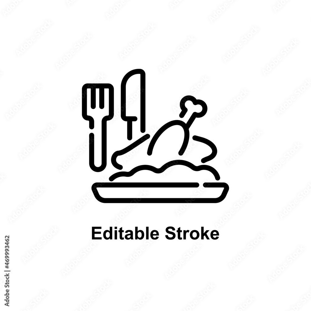 grilled chicken icon designed in outline style in food and drink icon theme grilled chicken icon designed in outline style in food and drink icon theme