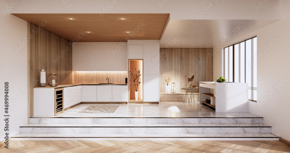 Kitchen room japanese style.3D rendering Kitchen room japanese style.3D rendering