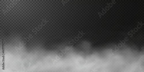 White smoke puff isolated on transparent black background. PNG. Steam explosion special effect. Effective texture of steam, fog, smoke png. Vector.	