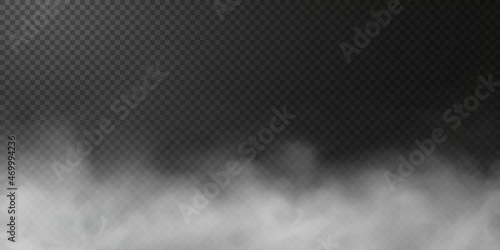 White smoke puff isolated on transparent black background. PNG. Steam explosion special effect. Effective texture of steam, fog, smoke png. Vector. 