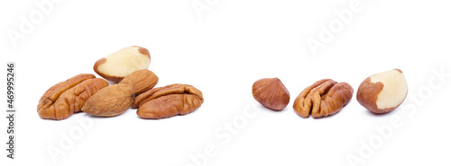 Mixed nuts isolated on white background
