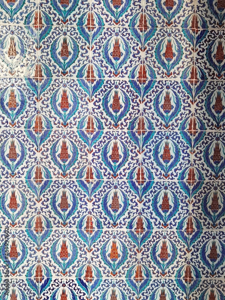 Famous tiles on mosques in Istanbul from the 16th century