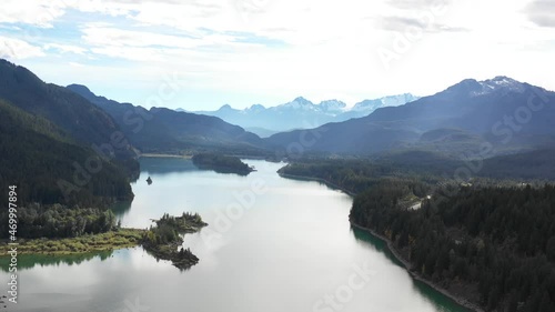 Aerial view of mountains near Whistler British Columbia photo