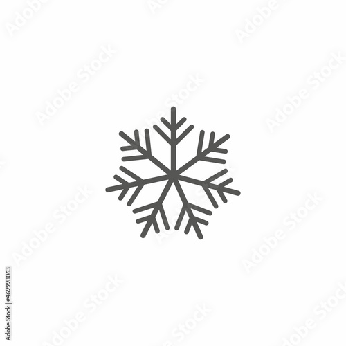 snowflake icon, vector snowflake sign, isolated snowflake symbol