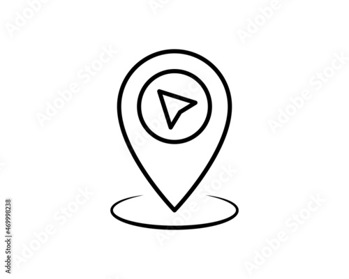 Free Download Pin map line icon. Simple outline style. Location, journey point, gps, destination, marker, pointer concept for web and app design. Vector illustration isolated on white design. Editable stroke EPS 10 - GFXLoad