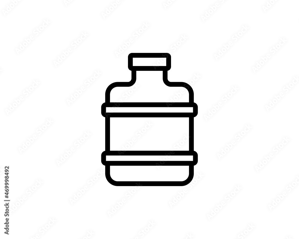 Bottled Water for Water Cooler line icon. Big Bottle of Water vector outline sign.