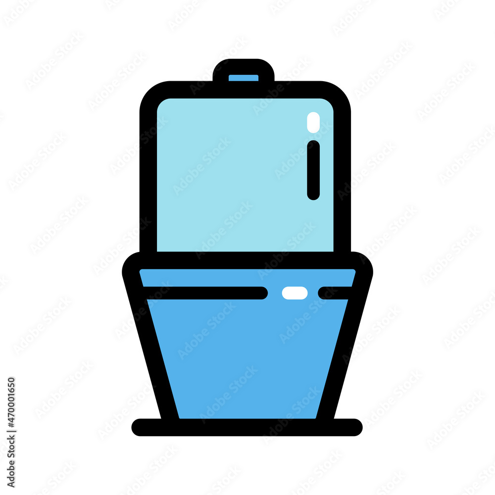 Toilet bowl color icon Toilet bowl color icon