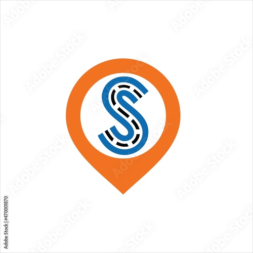 initials s logo vector template road