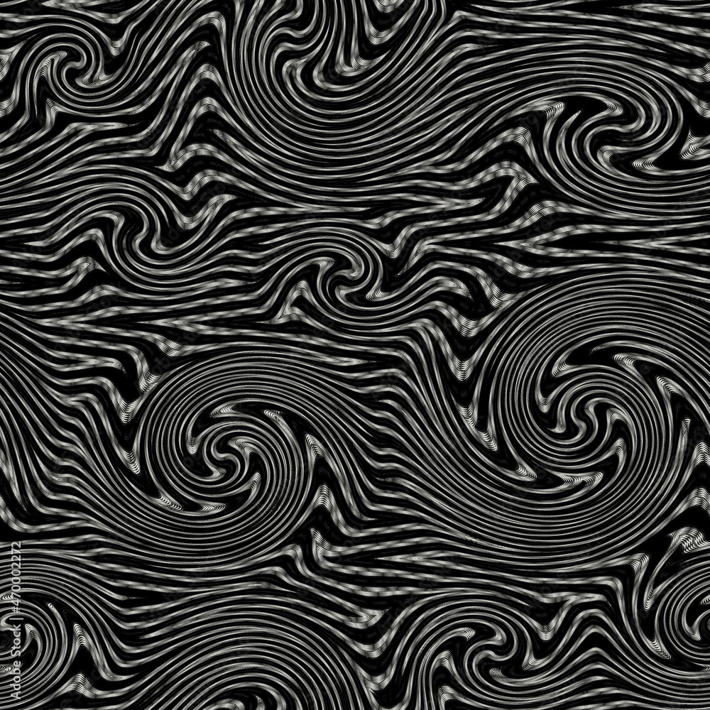 Abstract Hand Drawing Digital Painting Marble Textured Liquid Fluid Wavy Fluid Seamless Pattern Tie Dye Batik Background