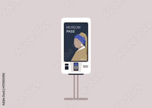 A self-service museum ticket machine, general admission, art and culture