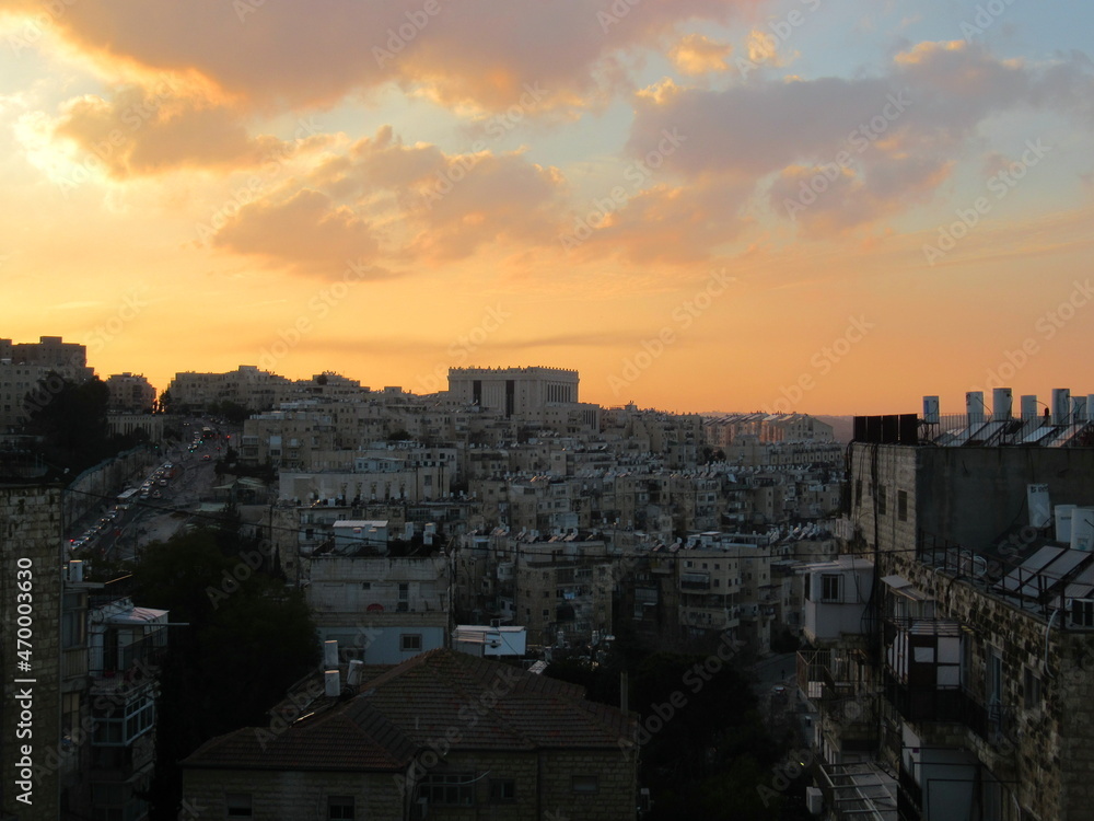 sunset over Jerusalem