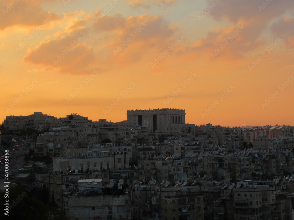 sunset over Jerusalem