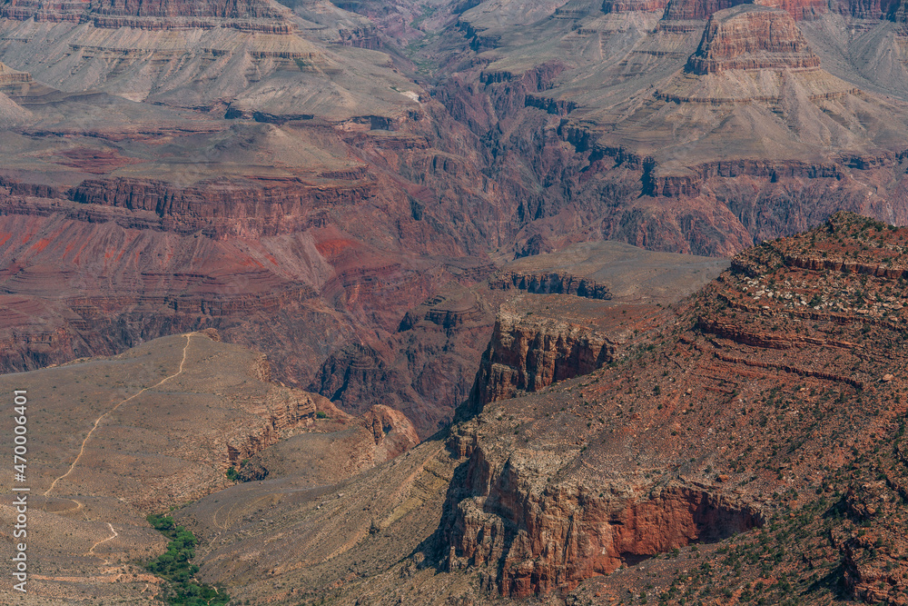 Grand Canyon National Park. Red rock formation, close up view Grand Canyon National Park. Red rock formation, close up view