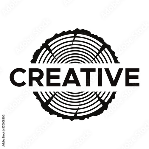 Tree vector logo design inspiration template