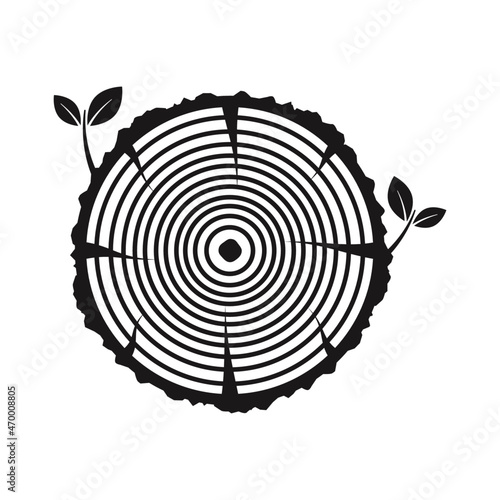 Tree vector logo design inspiration template