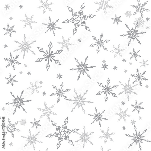 Seamless pattern with snowflakes. Good for seasonal greeting card, ads, banners, gift paper, textile.