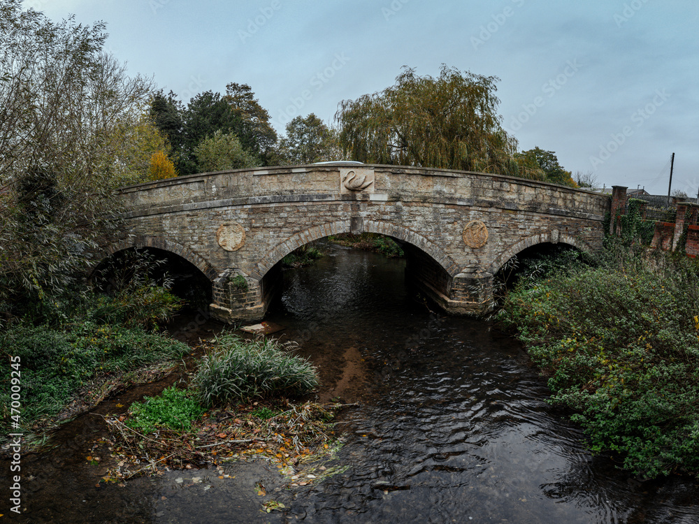 old bridge over river