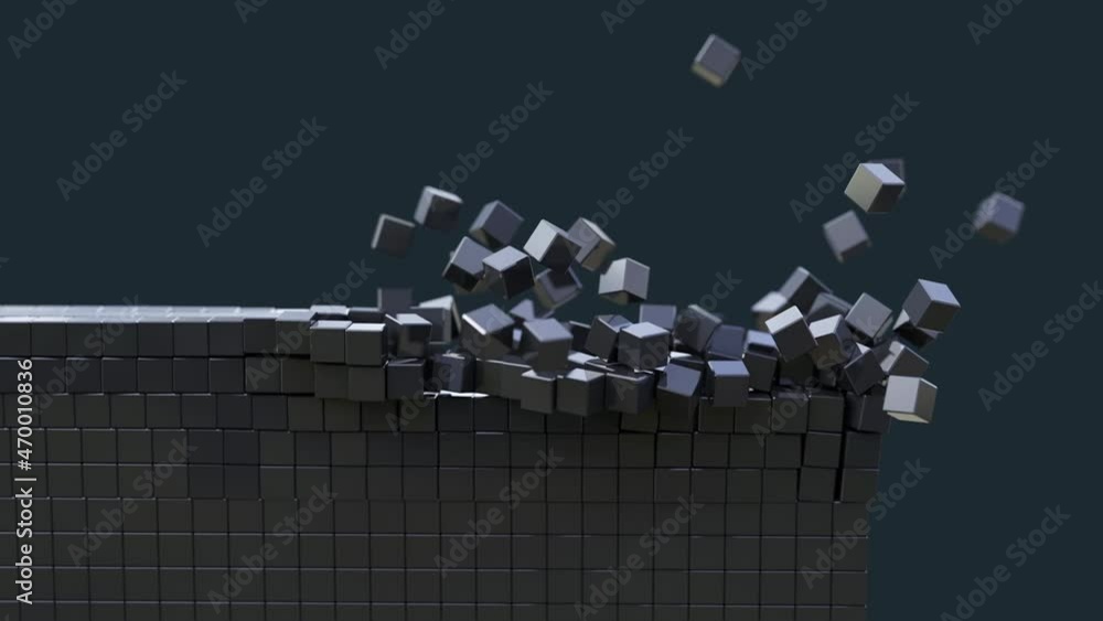 breaking blockchain blocks Stock Video | Adobe Stock