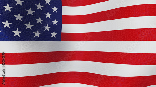 3D render wave background of the USA