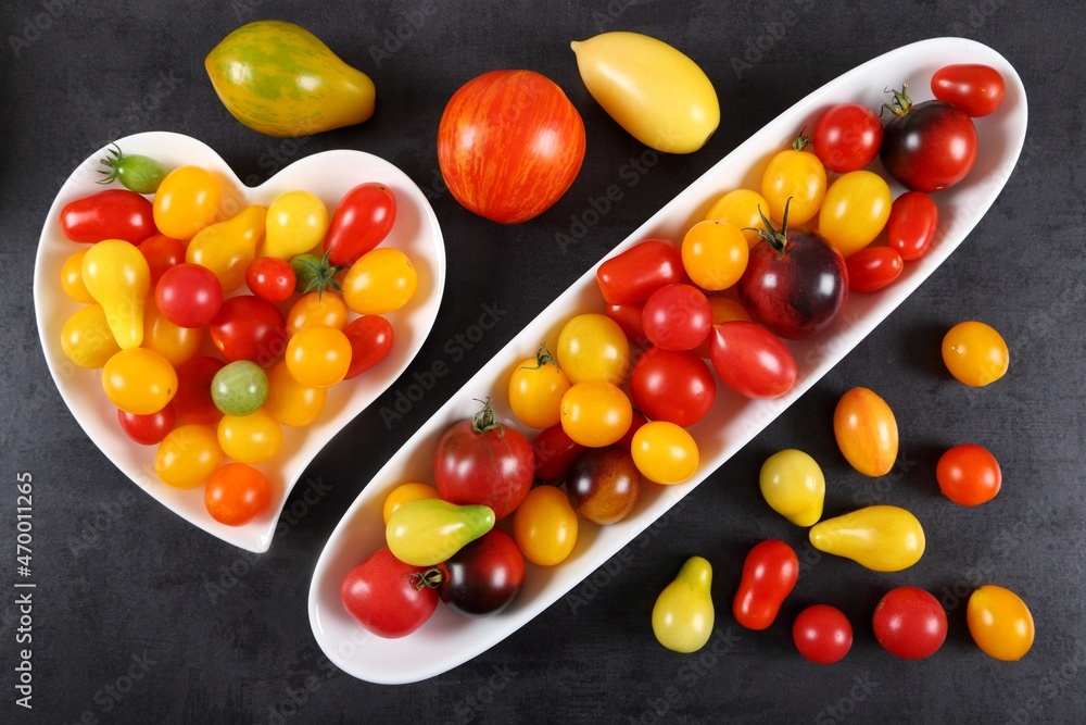 Colorful tomatoes. Colorful tomatoes.