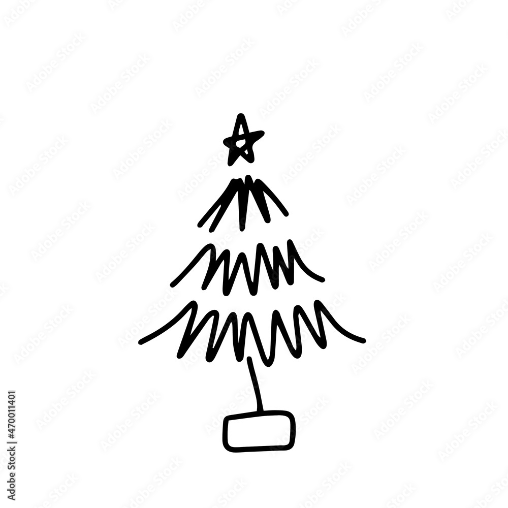 Children's vector design of Christmas tree ,panda for stickers, social networks,postcards Children's vector design of Christmas tree ,panda for stickers, social networks,postcards