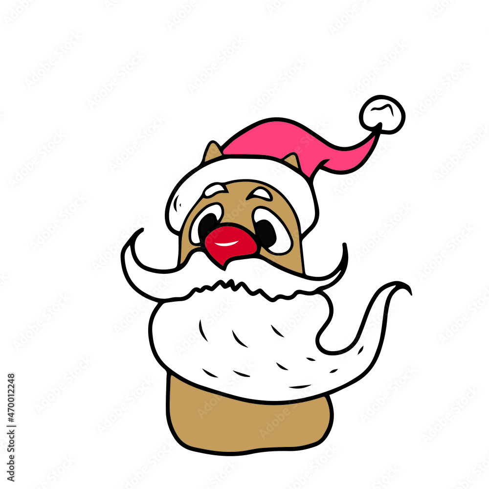 Children's vector design of a funny cat for stickers, social networks,postcards Children's vector design of a funny cat for stickers, social networks,postcards