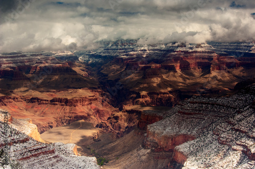 Grand Canyon With Winter Storm