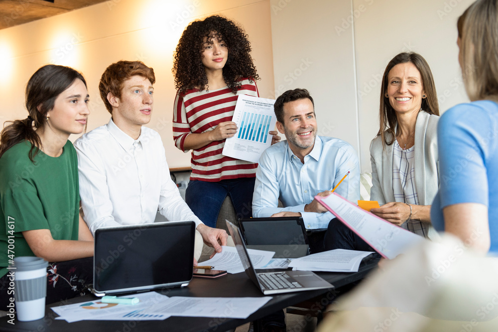 Business people working in office