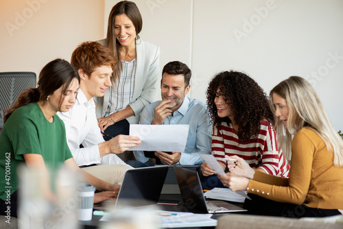 Business people working in office