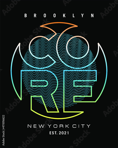core typography Design Vector for t shirt print photo