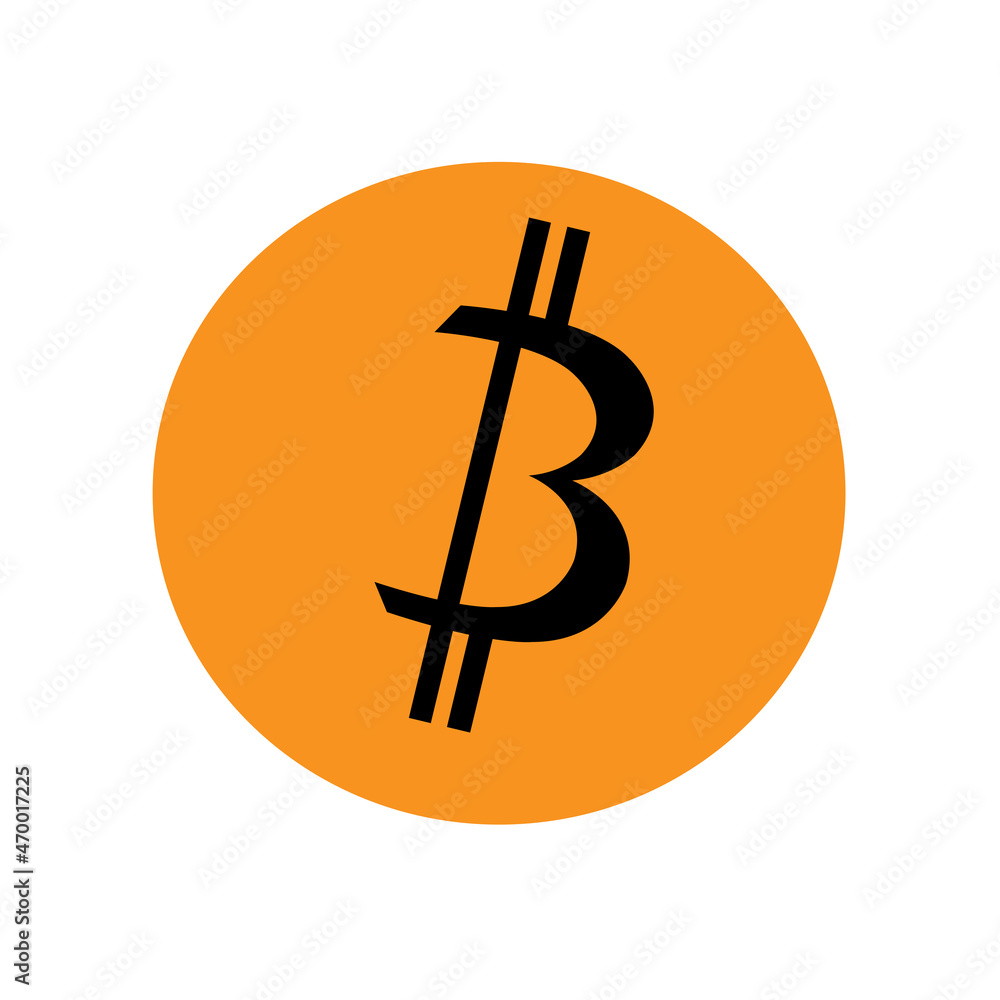 Bitcoin icon vector isolated on white background. Trendy bitcoin icon ...