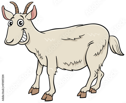 cartoon goat farm animal character