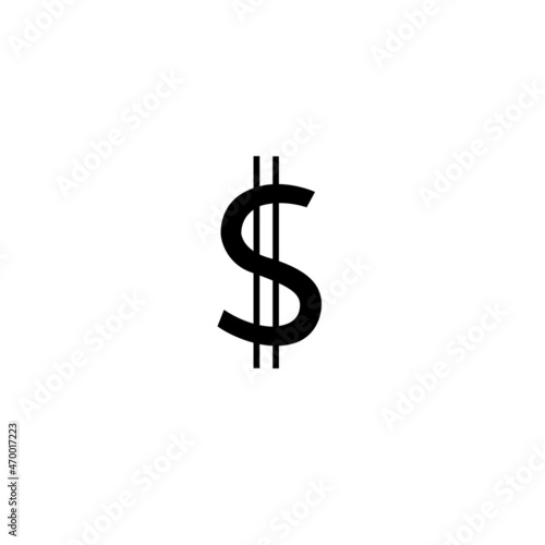 Dollar icon isolated on white background. Trendy dollar icon in flat style. Template for app, ui and logo, vector illustration, eps 10