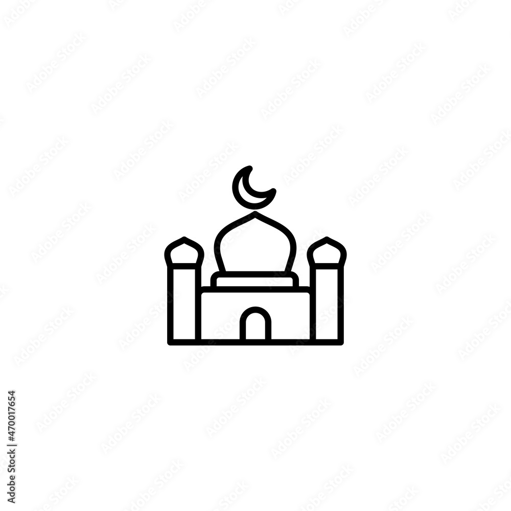 Mosque icon, Mosque sign vector Mosque icon, Mosque sign vector